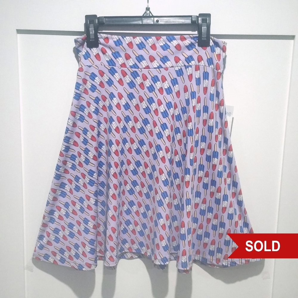 LulaRoe Azure Style Flare Skirt Kids 10 New W/Tags